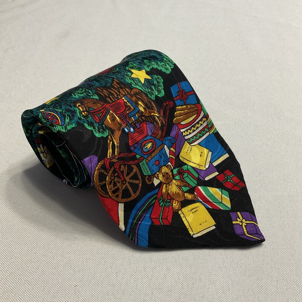 Addiction Holiday Christmas Silk Necktie‎ Christmas Tree Ornaments Toys Gifts